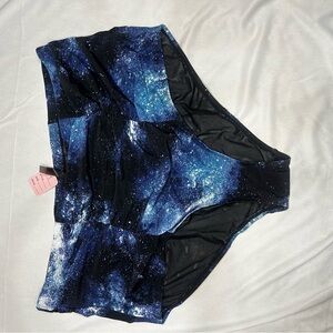 Torrid Blue and Black Starry Swim Bottoms